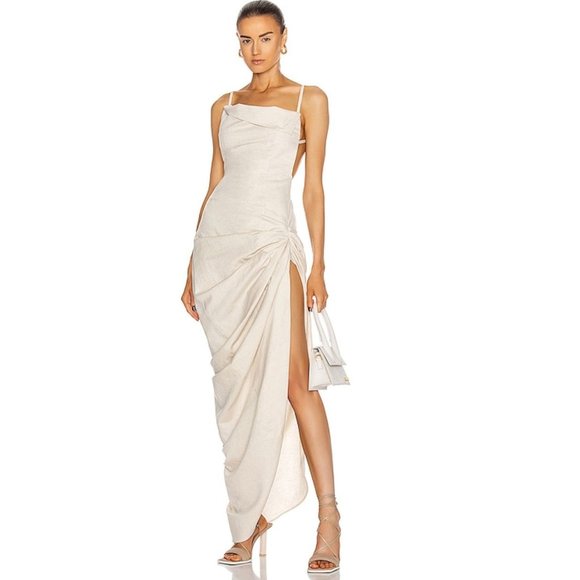 Jacquemus Dresses & Skirts - NWT JACQUEMUS La Robe Saudade Longue Natural Maxi Dress - Size 32 0